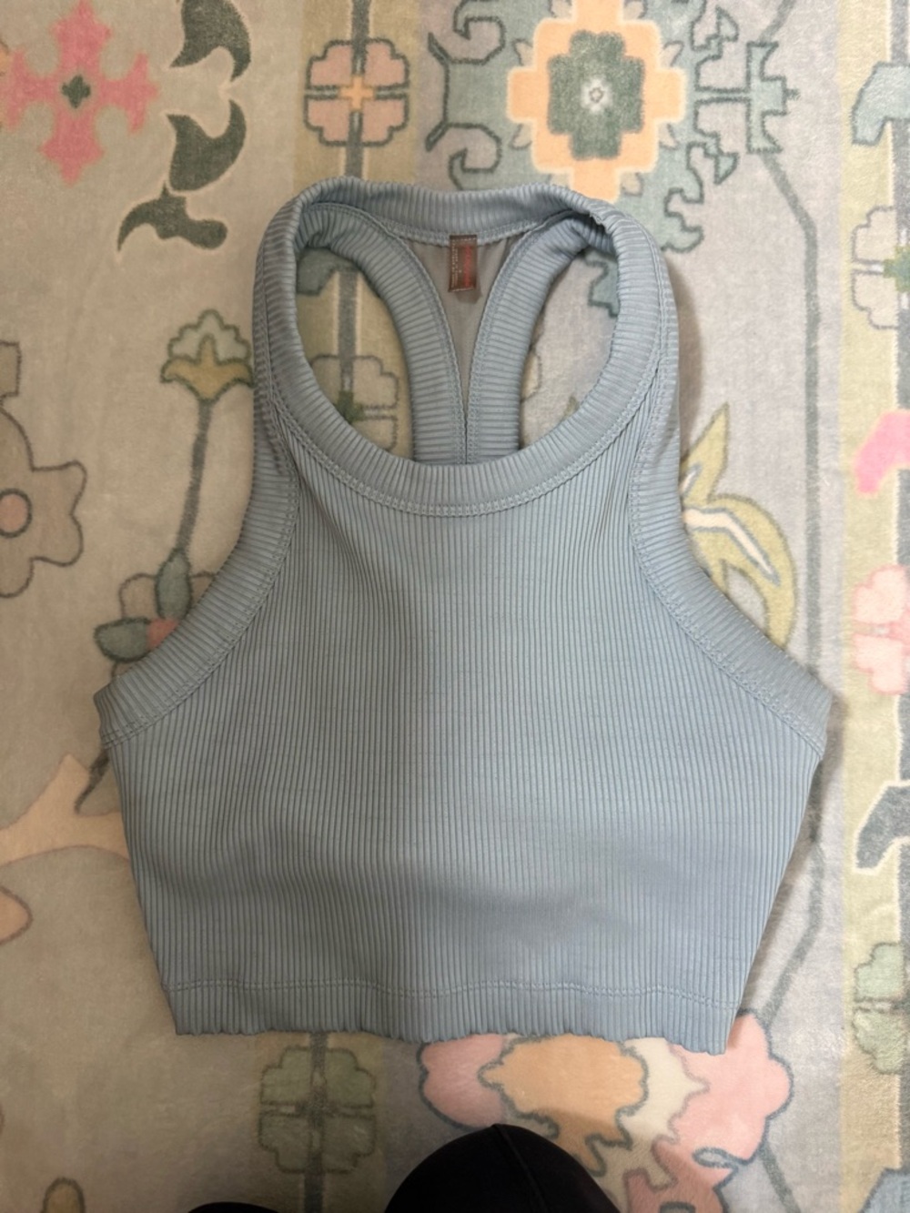 FP Movement by Free People Ribbed Racerback Tank Top in Light Blue